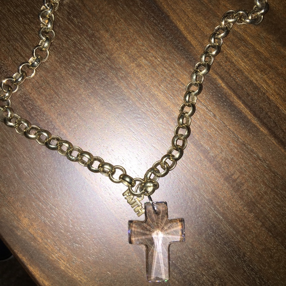 Crystal cross necklace